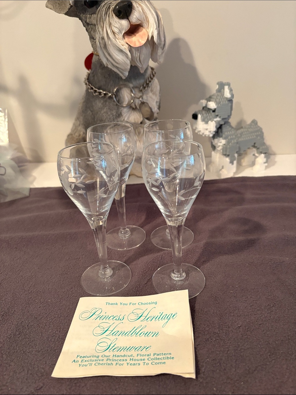 Princess House Heritage cordial glasses set of four